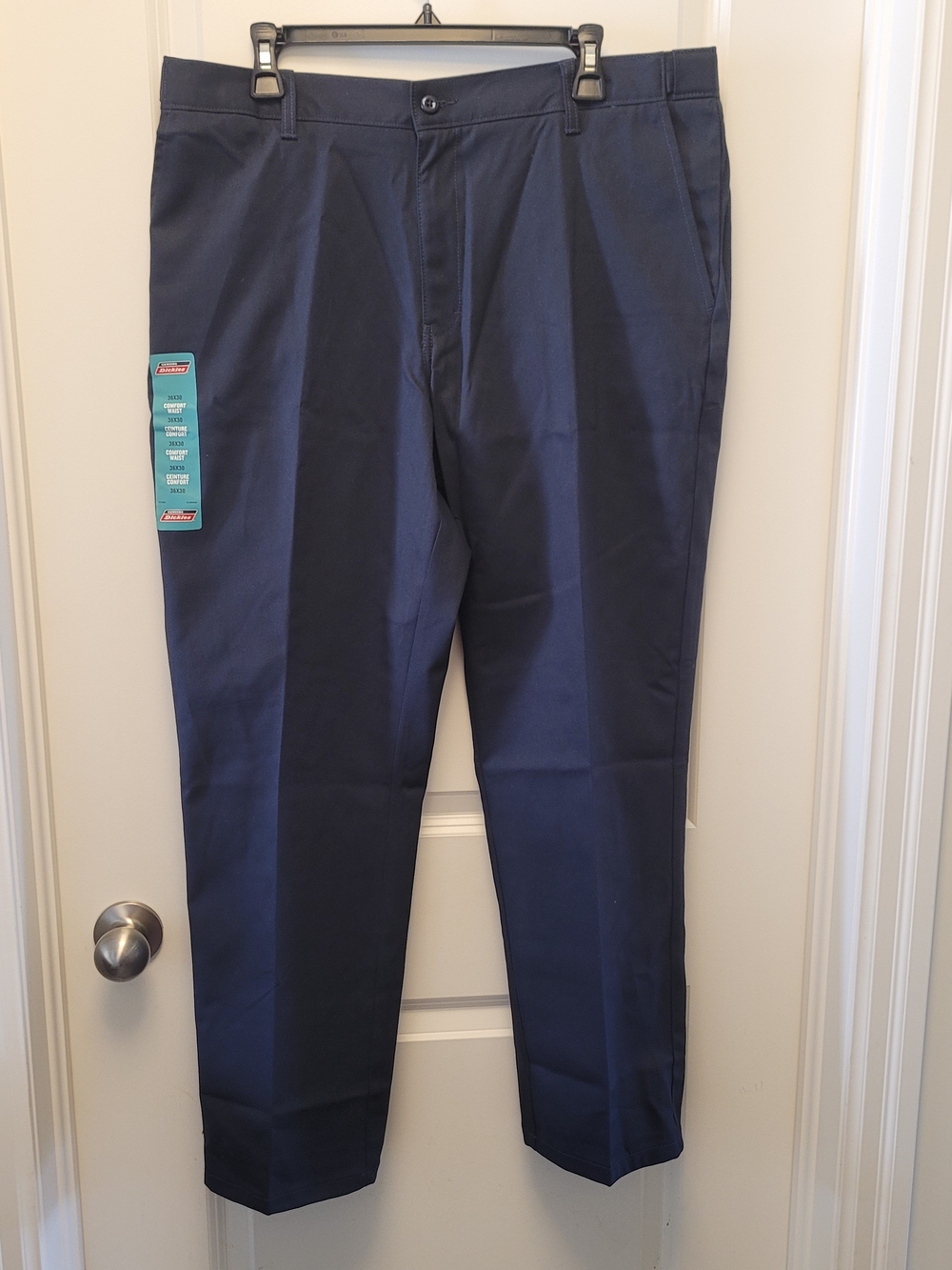 NWT Dickies Men’s Navy Flat Front Comfort Waist Flex Work Pants
